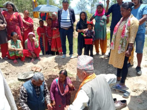 काभ्रेको पाँचखालमा पशु स्वास्थ्य क्लिनिक भवनको शिलान्यास